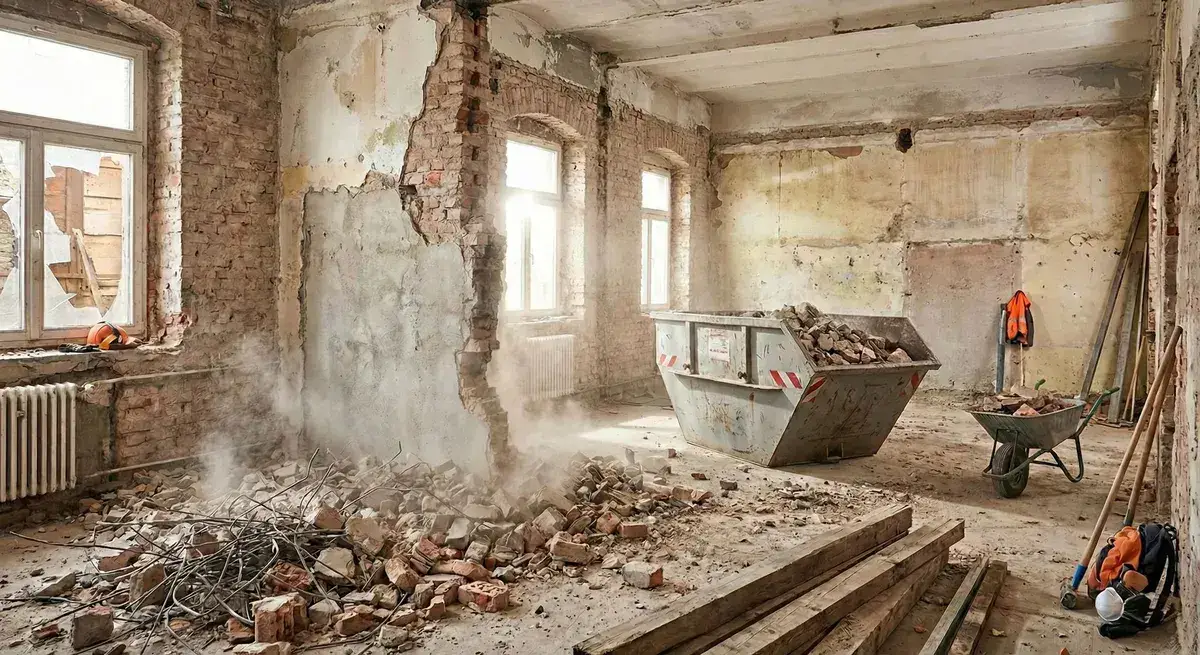 Čišćenje i rušenje — šut i građevinski otpad za odvoz